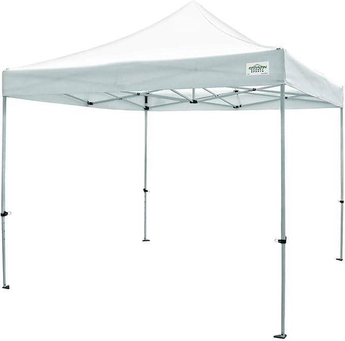Caravan Canopy TitanShade 10 x 10 Steel Portable Instant Canopy White (2 Pack)