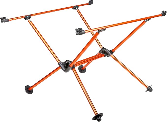 Cascade Mountain Tech Ultralight Camp Table - Lightweight for Backpacking Camping Sporting Events Beach and Picnics with Carry Bag - Black/Orange