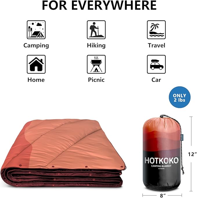 Camping BlanketLightweight Puffy Printed Camping Blanket Packable Outdoor Blanket for CampingTraveling Stadium Hiking Picnics