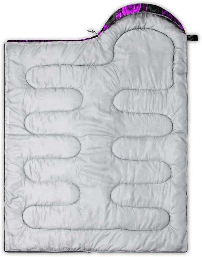 QOOMO Camping Sleeping Bags3 Season Warm &amp Cool WeatherLightweightWaterproof Sleeping Bags for Adults &amp KidsTravelingand OutdoorsCamping Gear Equipment