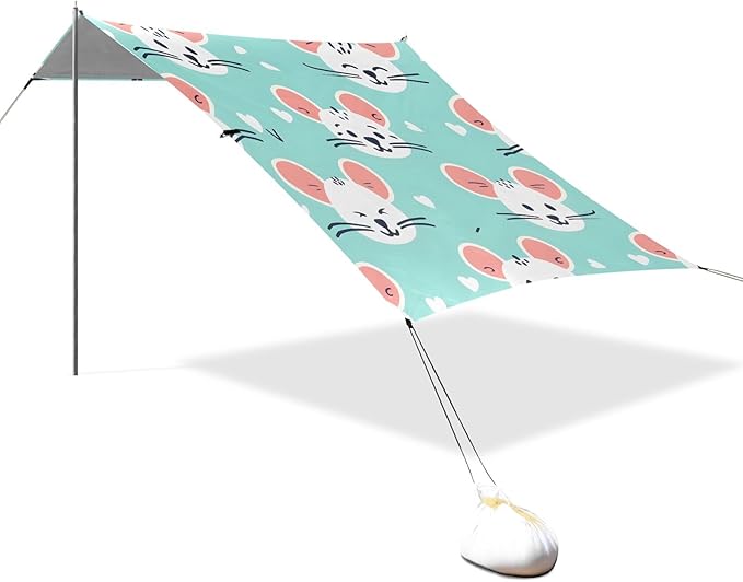 Mouse Faces Camping Sun Shelter Beach Tent Portable Beach Sun Shade Outdoor Canopy for Camping Trips Fishing Picnic