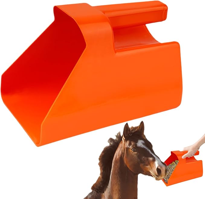 Pet Food Scoop – Industrial Strength Utility Scooper Easy Pour Design Large Volume Handle | Dry Feed Dispensing Livestock Care Ranch Farm Homestead Kitchen and Storage Use