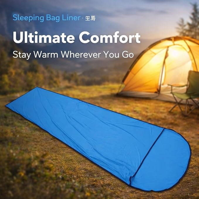 Sleeping Bag Liner Ultralight Polyester Fleece 78.7x31.5in - Soft Comfort Multifunctional Use Ideal for Camping and Travel