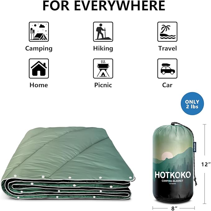 Camping BlanketLightweight Puffy Printed Camping Blanket Packable Outdoor Blanket for CampingTraveling Stadium Hiking Picnics
