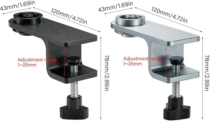 Camping clamps with adjustable height stand multi-functional table extension for outdoor gears