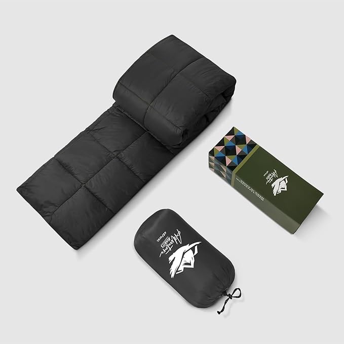 Camping BlanketLightweight Puffy Blanket Packable Down Alternative Throw Blanket Waterproof Windproof for Outdoors Travel Beach Airplane Hiking