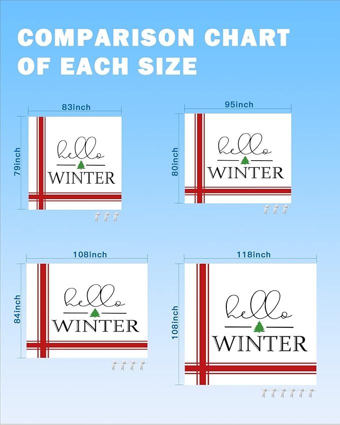 Beach Blanket Waterproof Sandproof OversizedChristmas Simple Red Stripe on White Beach Mat with Corner Stakes Sand PocketsHello Winter Quote Outdoor Picnic Mat for Travel Camping Hiking 95x80In