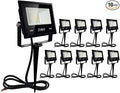 10W LED Landscape Lights 12V Low Voltage Warm White IP66 Waterproof Garden Flood Light for Pathway Lighting Yard Lawn Wall Trees Lighting Outdoor Spotlights with Spike Stand [10 Pack]