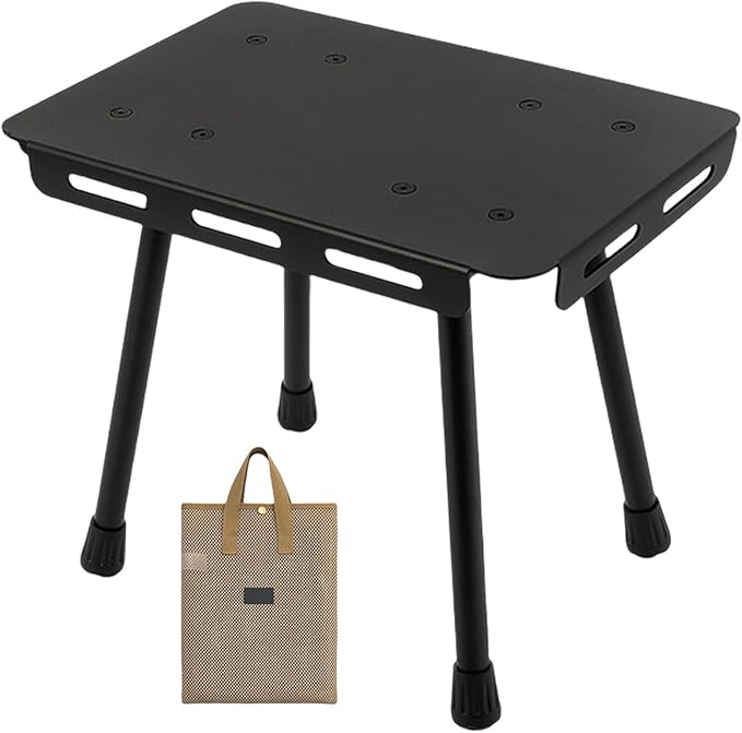 Foldable Camping Table &amp Stool Combo Aluminum Alloy Portable Outdoor Desk with Storage Pouches Multifunctional Furniture for Backpack-Friendly Modern Camping High Durability
