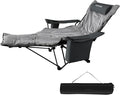 Reclining Camping Chair 4 Position with Foot Rest Comfortable for Adults 265Ibs Folding Lounger Mesh Beach Chair with Cooler BagCotton Cushion and Cup Holder for Outdoor Patio