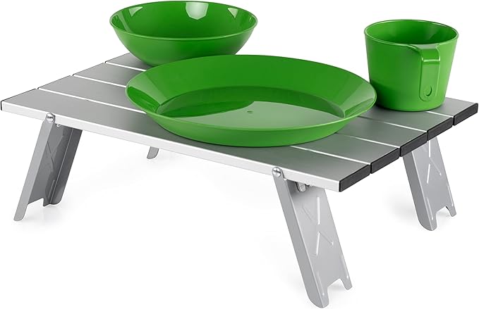 GSI Outdoors Micro Table + I Collapsible Multipurpose Camping Table for Backpacking Car Camping &amp Base Camp