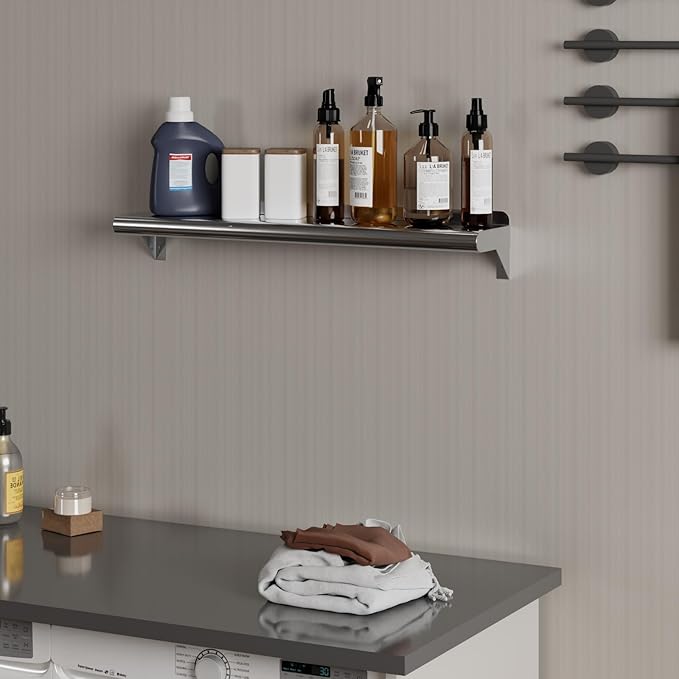 AmGood 6 X 30 Stainless Steel Wall Shelf | NSF | Metal Shelving | Garage Laundry Storage Utility Room | Restaurant Commercial Kitchen