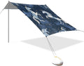 Starry Sky Horse Beach Tent Sun Shelter 9.2' x 10.5' Beach Canopy with 4 Sandbags 4 Stability Poles Sand Shovels - Tent Canopy for Beach Camping Fishing Picnics
