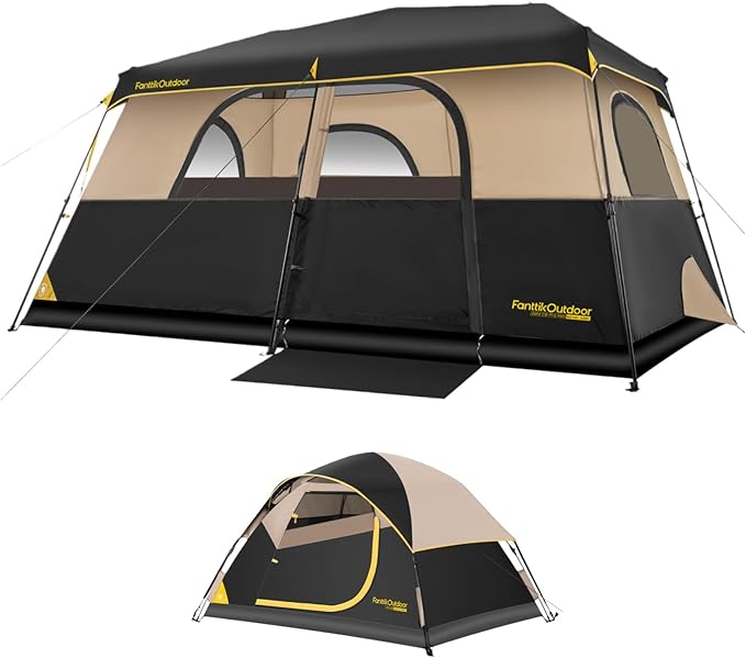 FanttikOutdoor Zeta C8 Pro Max Instant Cabin Tent &amp FanttikOutdoor Zeta C2 Camping Tent