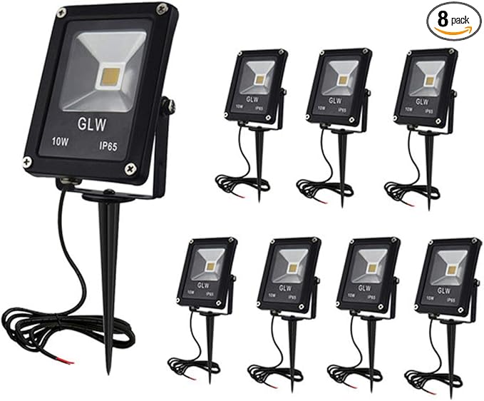 Low Voltage Landscape Lights 10W 12V Outdoor Spotlights IP65 Waterproof Garden Lights3000K Warm White Landscape Lighting for YardTree[8 Pack]