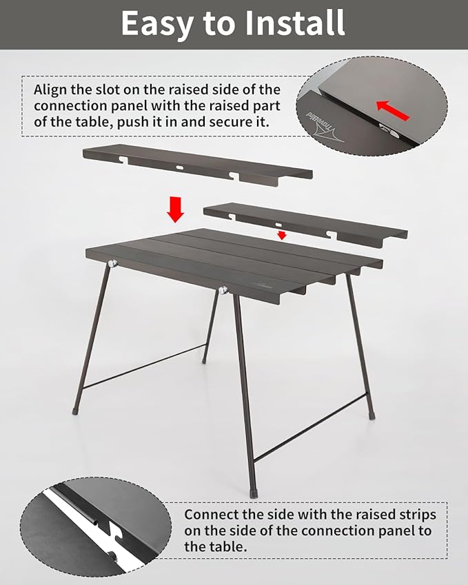 Flexifold Ultralight Aluminum Camping Table Portable Folding Camping Table Small Outdoor Side Table with Carry Bag for Outdoor Cooking Picnic Camp Beach Travel