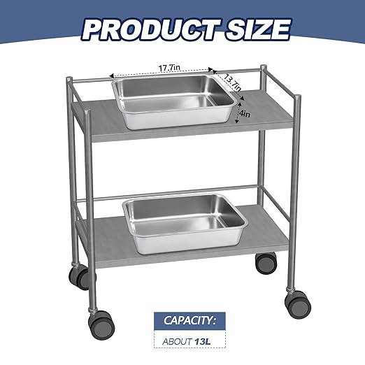 3 Pack Stainless Steel Commercial Bus Tubs Food Grade Meat Processing Tubs Lug Wash Basin Tote Box for Dishwashing Kitchen Restaurant Utility (13 L)