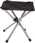 Kisangel Portable Folding Stool Adjustable Height Outdoor Camping Chair Stainless Steel Lightweight Collapsible for Fishing Tailgating and Travel