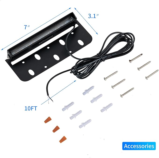 12-Packs 3W 7inch LED Hardscape Paver Lighting12V AC/DC Low Voltage Retaining Wall LightsLandscape Lighting5000K Daylight White Outdoor Step Light50000 Hours Lifespan-Black