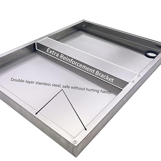 Stainless Steel Microwave Shelf with Upgraded Drywall Anchors15x20 180 lb Heavy Duty Metal Appliance Wall Mount Floating Shelving.