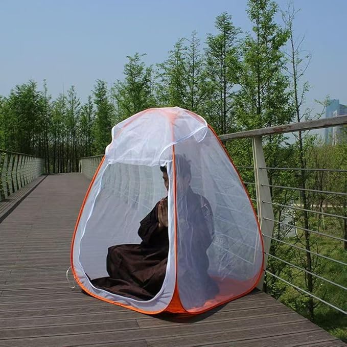 Buddhist Meditation Tent Single Net Tent Temples Sit-in Free-Standing Shelter Cabana Quick Folding Outdoor Camping Tent