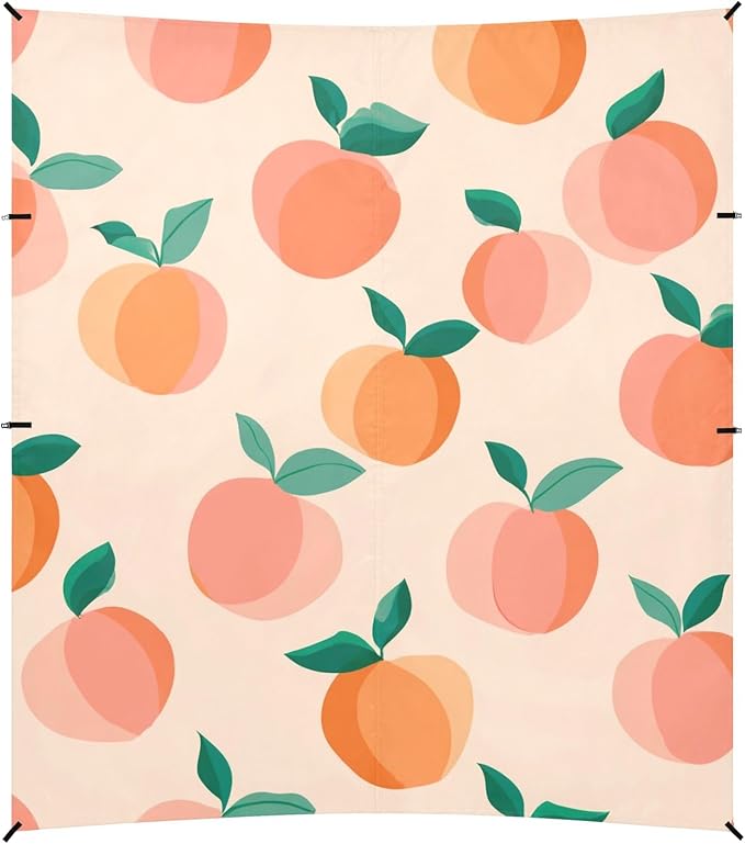 Peach Pattern Camping Sun Shelter Beach Tent Portable Beach Sun Shade Outdoor Canopy for Camping Trips Fishing Picnic