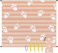 Waterproof Sandproof Beach Blanket 59''×68'' Cats Polyester Outdoor Picnic Blanket with 4 Stakes &amp Storage Bag for BeachCampingVacation Paw Print