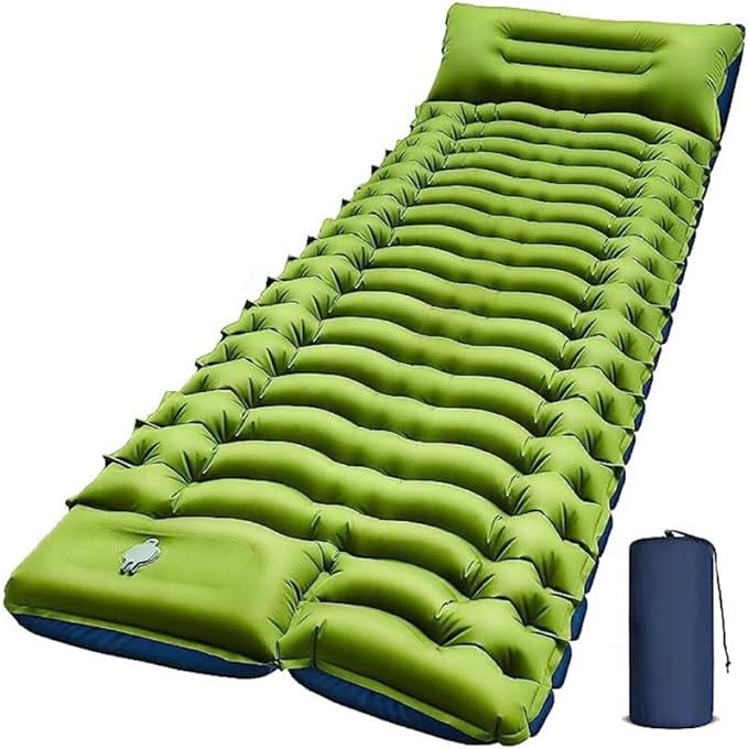 Camping Air Bed for Toyota 4Runner 2010-2025 SUV 5-Seater Easy Hand/Foot Inflation Thick Padding Portable Air Bed for Outdoor Sleeping and TravelGreen