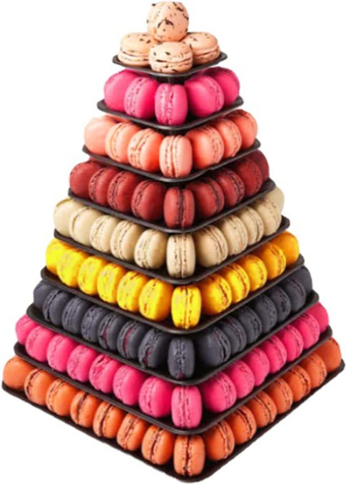 9 Macaron Tower Cupcake Holder Stackable Cookie Dessert Rack Display Stand for Cake Stand for Table