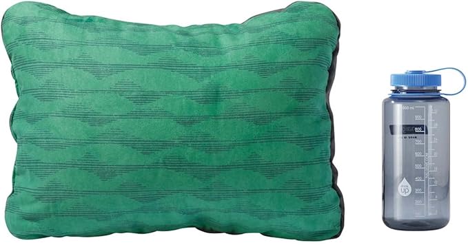 Therm-a-Rest Compressible Camping and Backpacking Pillow Green Mountains Print Regular