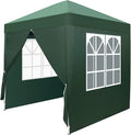 2x2m Gazebo with Sides Canopy Tent Outdoor Instant Shelter Folding Canopy Outdoor Party Tent Patio Canopy Tent Gazebo Outdoor Canopy Folding Garden Gazebo Party Tent (Green)