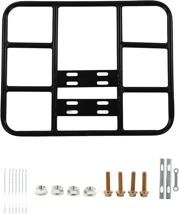 Motorcycle Carrier Rack Heavy Duty Seamless Steel Tube Electric Bike Cargo Carrier for Scooters (Type 2 48/38)