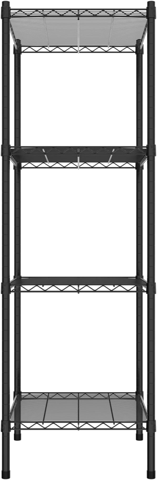 Commercial NSF Listed Black Epoxy Stationary Wire Shelving Kit 21 x 24 x 64 with 4 Shelves Perfect for Warehouse Walk-in Refrigerator Freezer Grocery Store Restaurant Dishroom