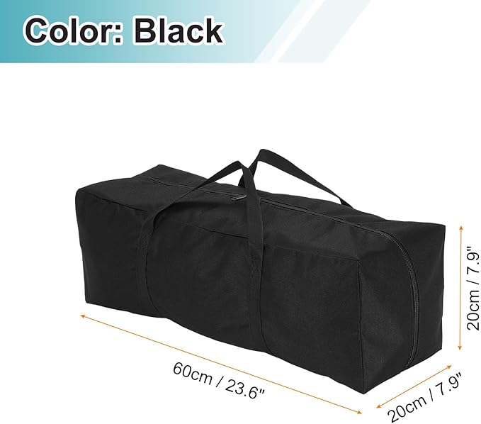 HARFINGTON 2pcs Camping Chair Replacement Bag 23.6 x 7.9 Folding Chair Carry Bag Oxford Cloth Storage Tent Bag with Handle Strap for Travel Outdoor Camping Sports Black