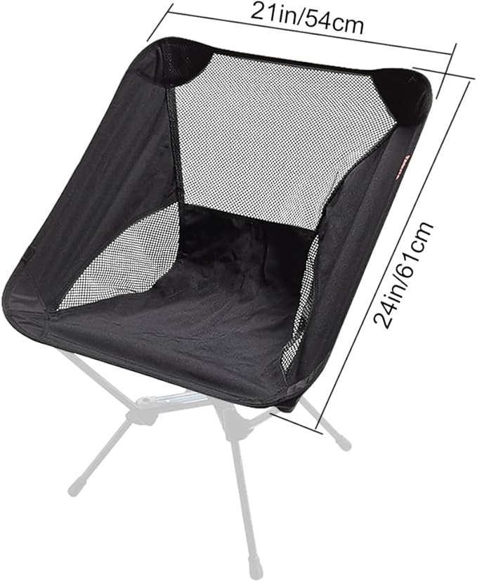 Camping Chair Fabric Replacement Seat for Helinox Chair Zero/One/CLIQ/MARCHWAY/Moon Lence/iclimb/Naturehike YL08 /ONETIGRIS Portable Chair Backpacking Helinox Chair Replacement Seat