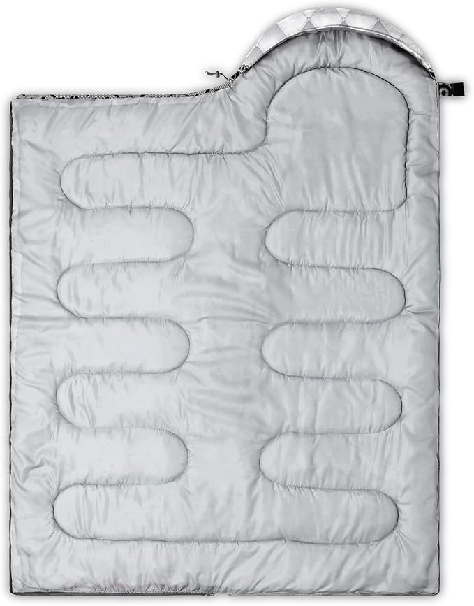 QOOMO Camping Sleeping Bags3 Season Warm &amp Cool WeatherLightweightWaterproof Sleeping Bags for Adults &amp KidsTravelingand OutdoorsCamping Gear Equipment