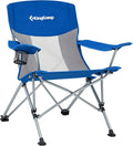 KingCamp Oversized XL Camping Chair Heavy Duty 500lbs Folding Couch for Adults Padded Large Comfortable Sofa Seat with Cooler Bag Cup Holder for Outdoor Sports Fishing Patio Lawn
