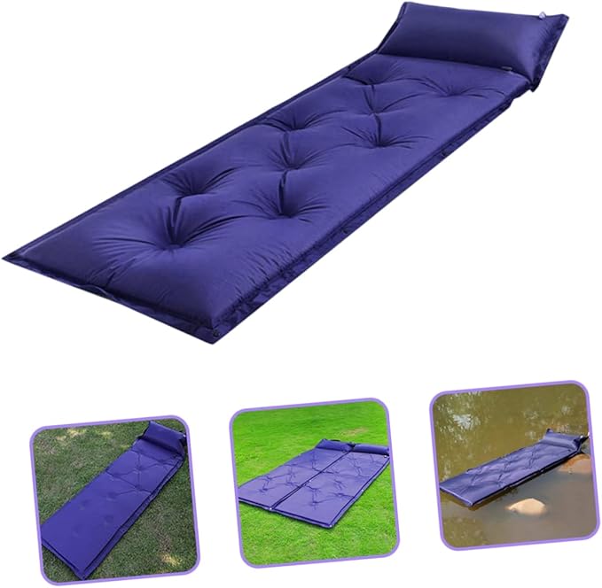 Compact Inflatable Sleeping Pad Self Inflating Camping Mat for Backpacking Hiking Tent and Travel Portable Multi Function Warm Insulation Easy to Store