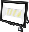 200W Motion Sensor Flood Light Outdoor 20000 LM Outdoor LED Spotlight IP66 Waterproof 6000K Daylight Security Lights for Garden Garage Yard Sports Ground 110V