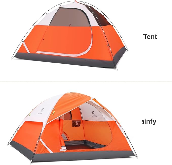 CAMEL CROWN 4/6 Person Tent Waterproof Lightweight Portable Backpacking Tent for Outdoor Camping Hiking