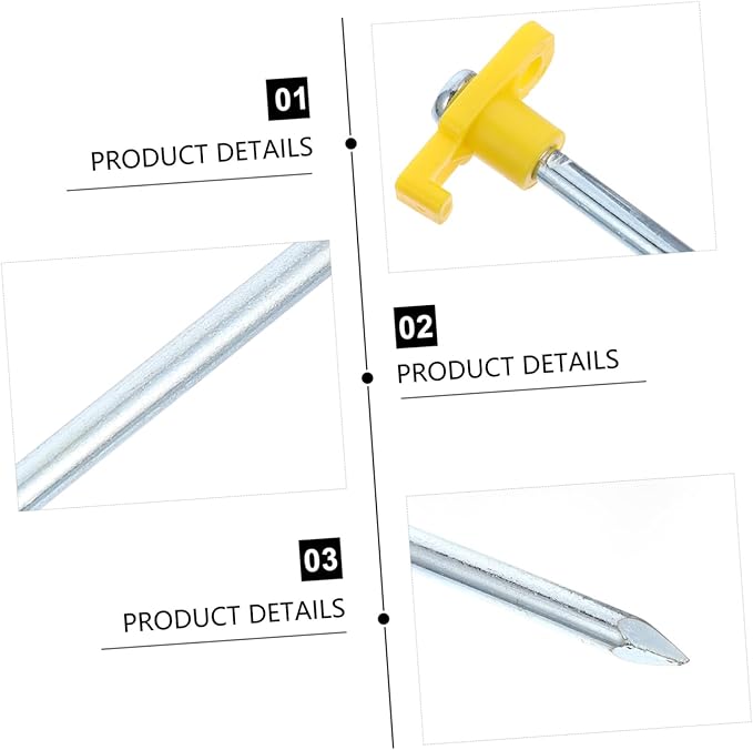 BESPORTBLE 10pcs Outdoor Camping Tent Stakes Heavy Duty Ground Pegs Lengthened Pull Tent Ground Nails for Garden Awnings Beach Canopy with Hook Design