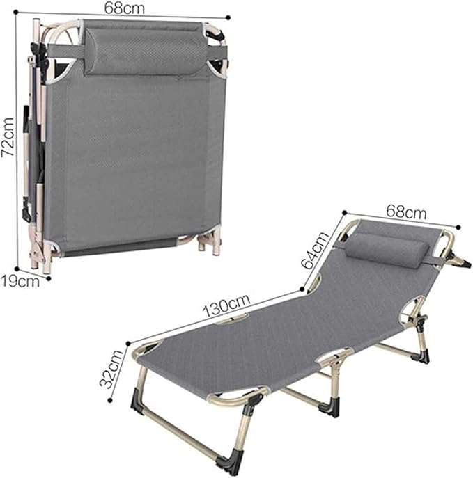 Portable Folding Reclining Lounge Chair - Multi-Functional Armrest Recliner for Indoor Naps Outdoor Travel Beach Camping Garden Deck - Comfortable Lazy Chair