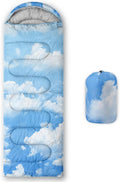 Axolotl Blue Sky Kids Sleeping Bag White Cloud Camping Bag in Warm Cold Weather for Girls Boys Natural Scenery Clouds Waterproof Backpacking for Traveling Outdoor Camping Gear Hiking Gear Equipment
