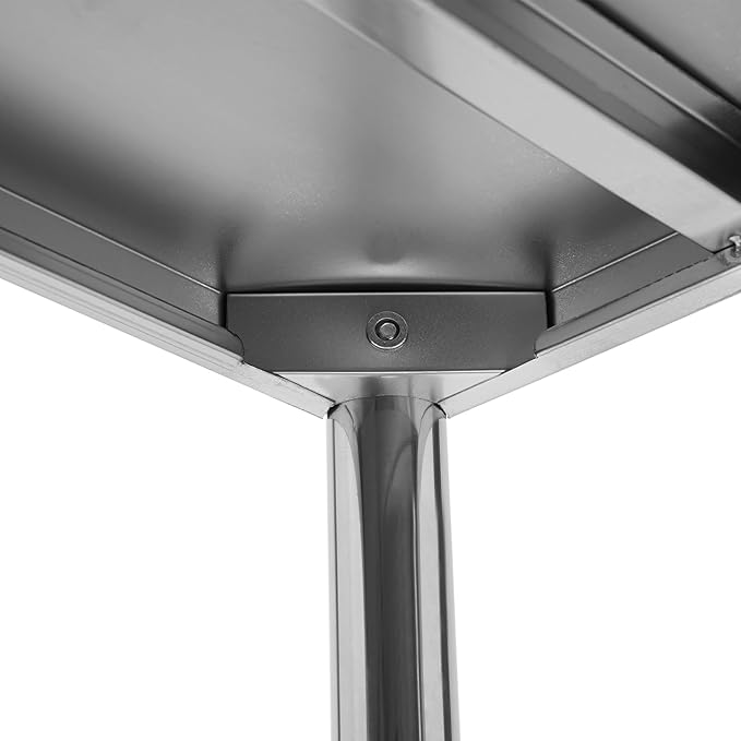 Stainless Steel Double Tier Overshelf 12 * 71in Commercial Heavy Duty Shelving Height Adjustable Shelf Storage for Prep &amp Work Table in Restaurant Home and Kitchen (12 * 71in)
