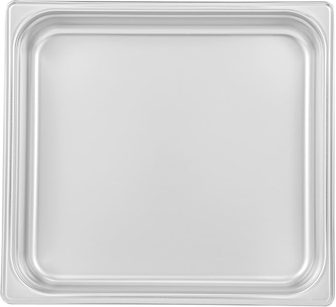 Restaurantware Hotel Pan 1 Count 2/3 Size Anti-Jam 2.5â€ Deep Freezable 24 Gauge Stainless Steel Steam Pan Lid Sold Separately for Use in Commercial Kitchens Cafeterias and Catering Event