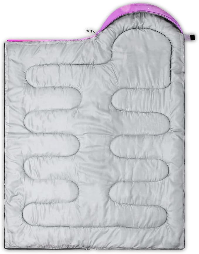 QOOMO Camping Sleeping Bags3 Season Warm &amp Cool WeatherLightweightWaterproof Sleeping Bags for Adults &amp KidsTravelingand OutdoorsCamping Gear Equipment