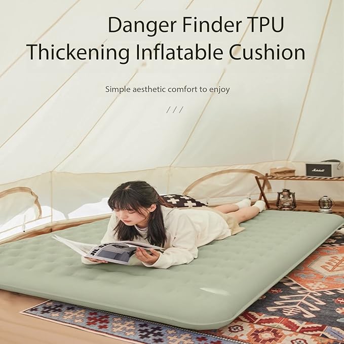 Inflatable Mattress Double TPU Thick Inflatable Cushion Suitable for Outdoor Camping Camping Family