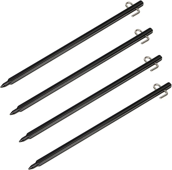 Camping Gear Camping Tent Stakes Aluminium Tent Stakes Peg Garden Ground Anchors with Hook Windproof Camp Tent Spikes Canopy Nails