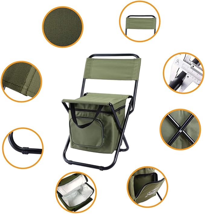 SUPVOX Tube Frame Portable Camping Chairs Outdoor Chair Insulation and Storage