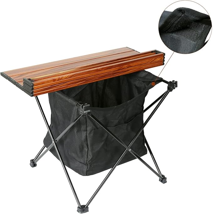 ROCK CLOUD Portable Camping Table Ultralight Aluminum Camp Table with Storage Bag Folding Beach Table for Camping Hiking Backpacking Outdoor Picnic Size M